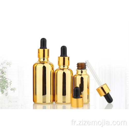 Flacon compte-gouttes d&#39;huile essentielle d&#39;or électrolytique 30 ml